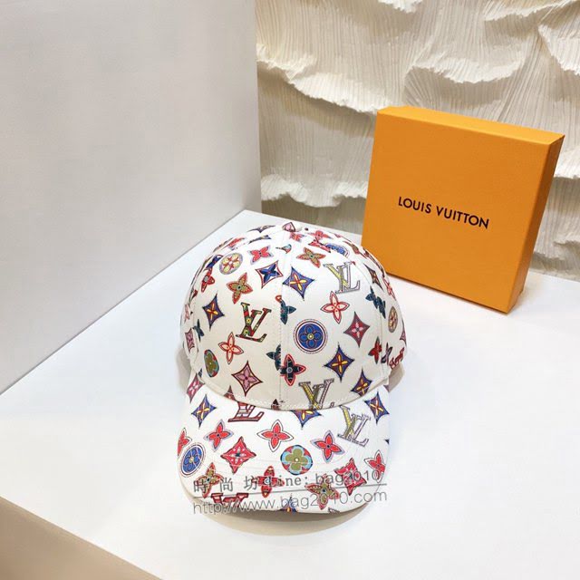 LV男女同款帽子 路易威登新款印花棒球帽鴨舌帽  mm1217